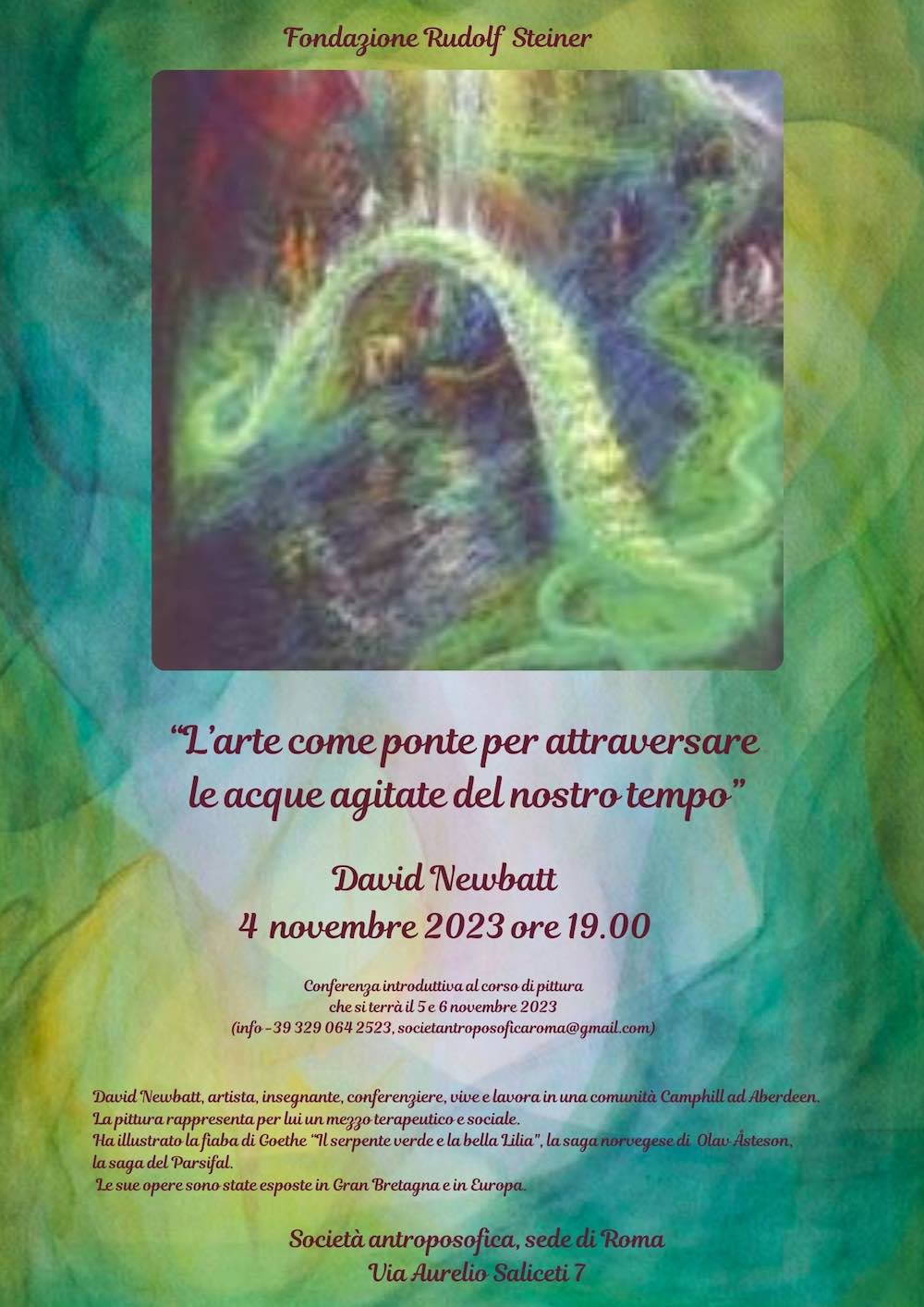 David Newbatt - Il Ponte della Gioia - Conferenza introduttiva e Corso di pittura